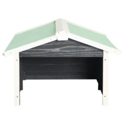 VIDAXL Garage De Tondeuse à Gazon 72x87x50 Cm Gris Et Blanc Sapin -Jardin Luxueux Pas Cher Magasin 6480d34d8c0866.09742867