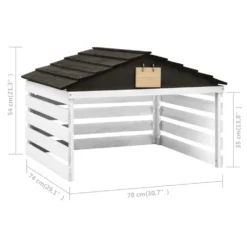VIDAXL Garage De Tondeuse à Gazon Noir Et Blanc 78x74x54 Cm Sapin -Jardin Luxueux Pas Cher Magasin 6480d35b51d154.69838512