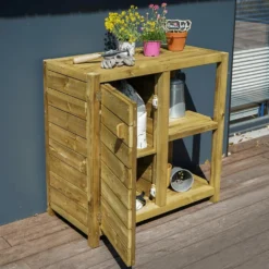 Table De Rempotage Avec étagères Et Porte - Essencia -Jardin Luxueux Pas Cher Magasin 648276416f0fb5.38270291