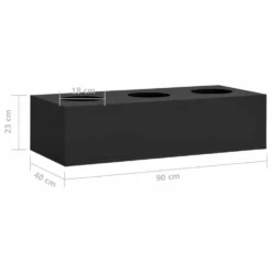 VIDAXL Boîte à Fleurs De Bureau Anthracite 90x40x23 Cm Acier -Jardin Luxueux Pas Cher Magasin 6498c6fe9cb223.76789189