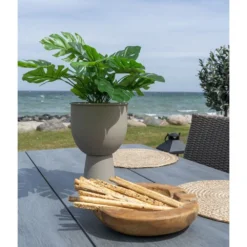 Amalfi Flowerpot Pot De Fleurs En Gris Beige -Jardin Luxueux Pas Cher Magasin 66cddc05518ddfb7