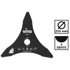Lame De Coupe Débroussailleuse 255mm Vito 3 Dents -alesage 25.4 -Jardin Luxueux Pas Cher Magasin cf2167ce0be99714